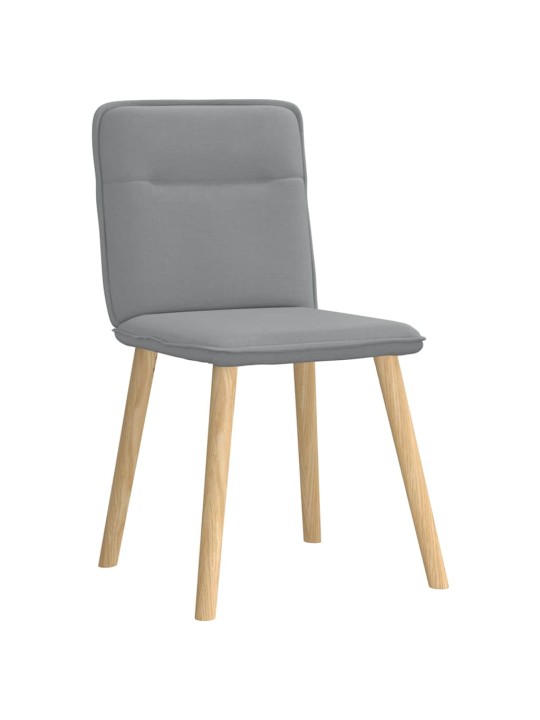 Jídelní židle 4 ks světle šedé textil