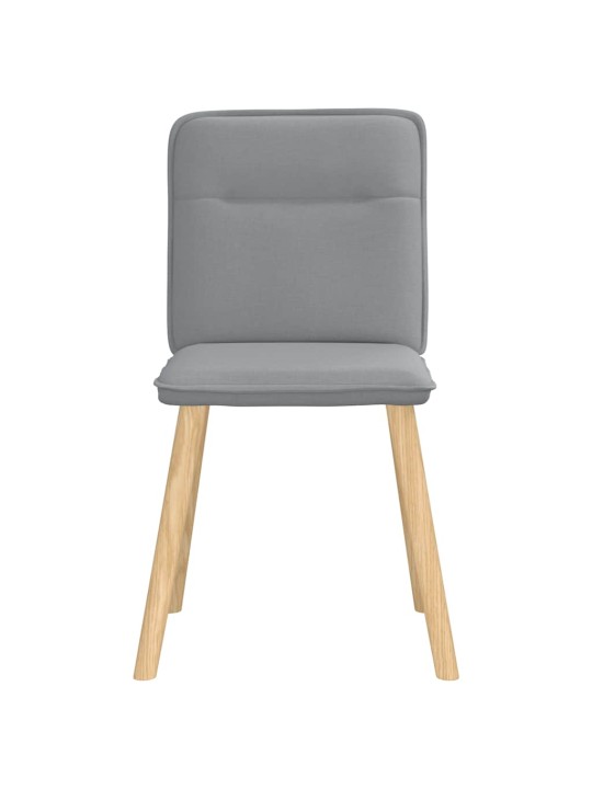 Jídelní židle 4 ks světle šedé textil