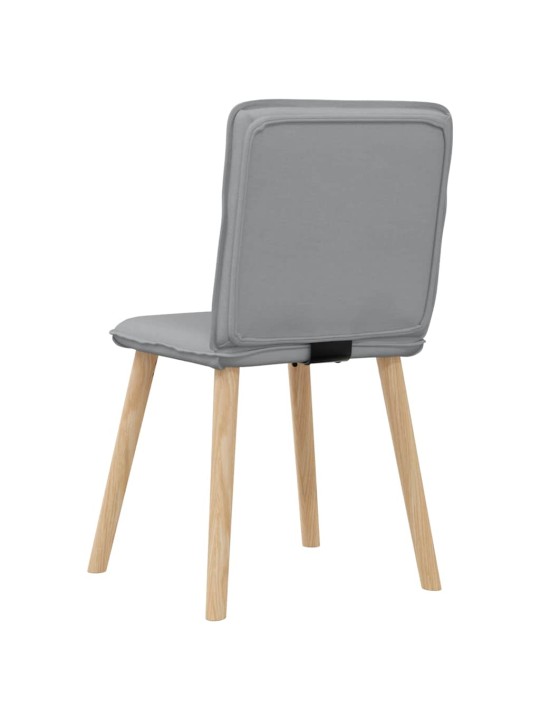 Jídelní židle 4 ks světle šedé textil