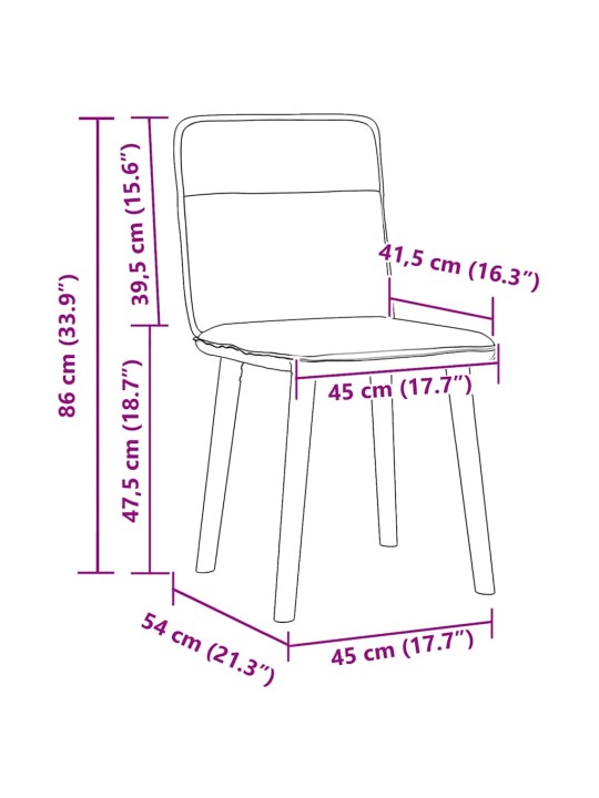 Jídelní židle 4 ks světle šedé textil