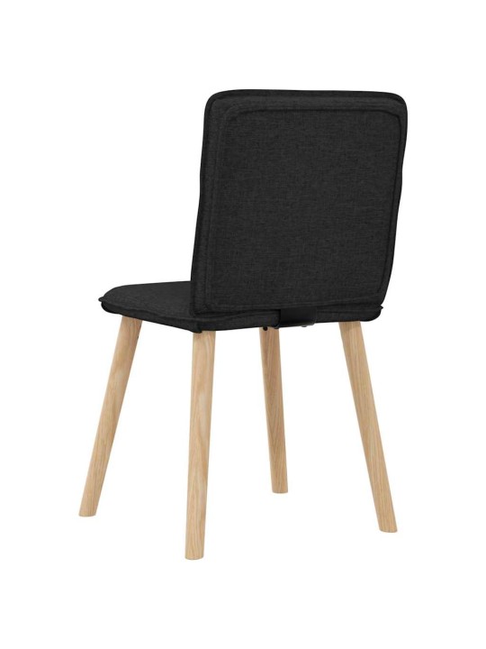 Jídelní židle 4 ks černé textil