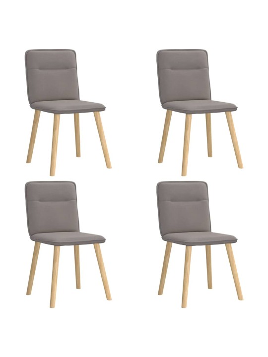 Jídelní židle 4 ks taupe textil