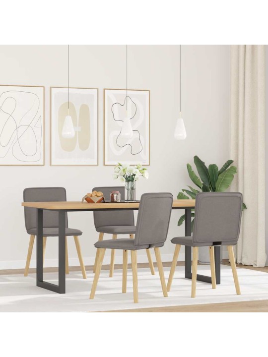 Jídelní židle 4 ks taupe textil