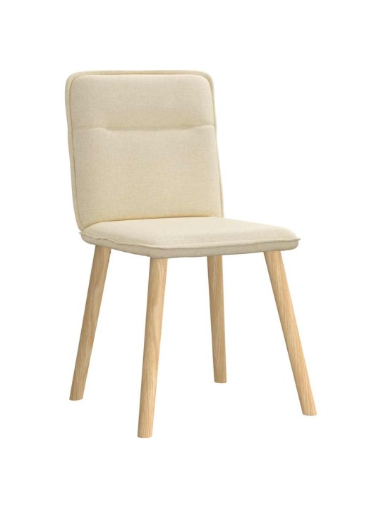 Jídelní židle 4 ks krémové textil