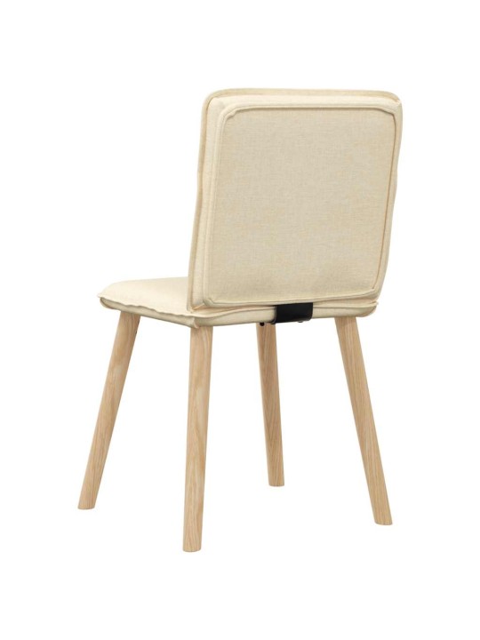 Jídelní židle 4 ks krémové textil
