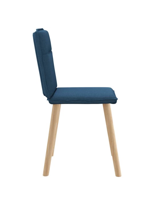 Jídelní židle 4 ks modré textil