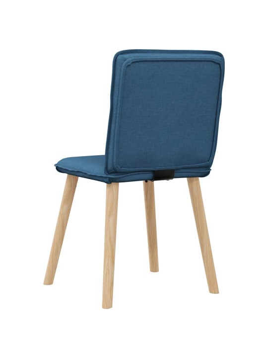 Jídelní židle 4 ks modré textil