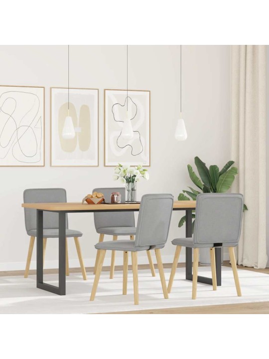 Otočné jídelní židle 4 ks oblak šedá textil