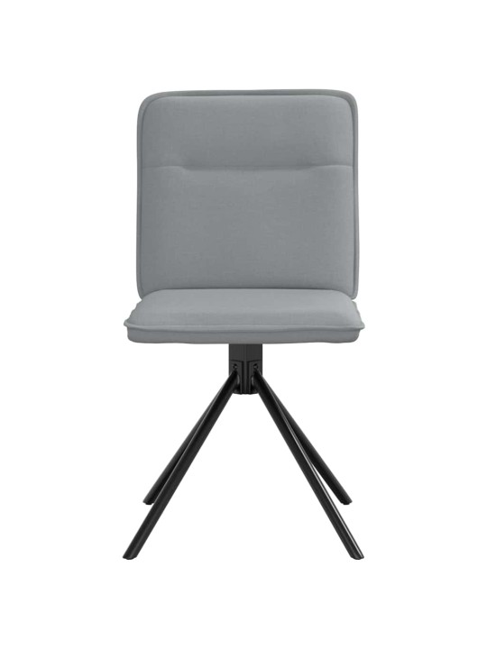 Jídelní židle 4 ks světle šedé textil