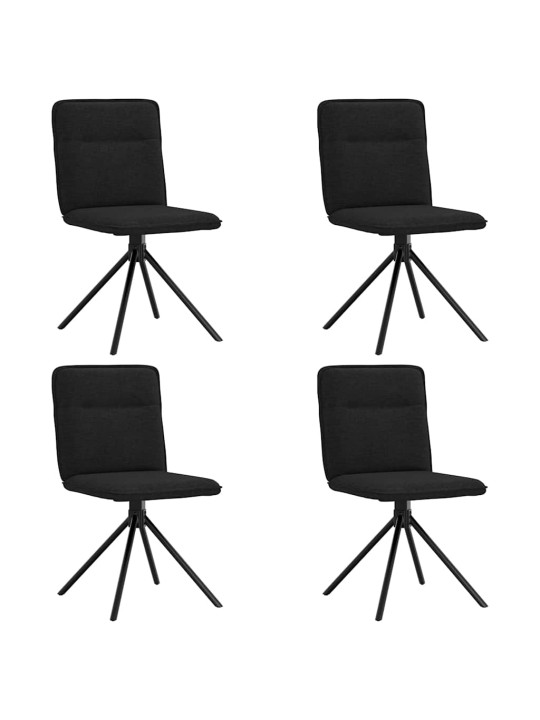 Jídelní židle 4 ks černé textil