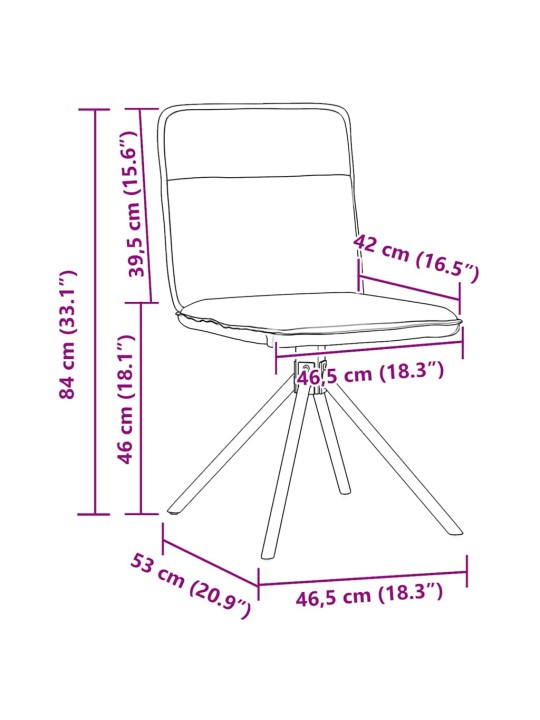 Jídelní židle 4 ks černé textil