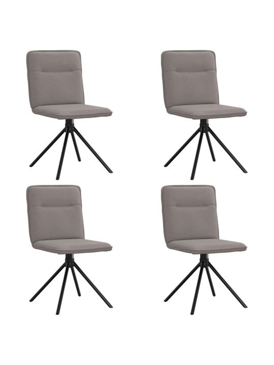 Jídelní židle 4 ks taupe textil