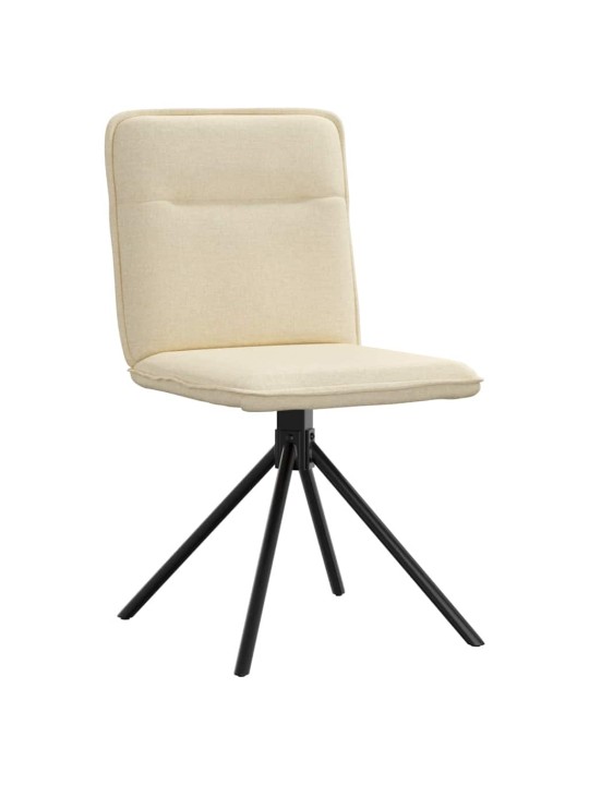 Jídelní židle 4 ks krémové textil
