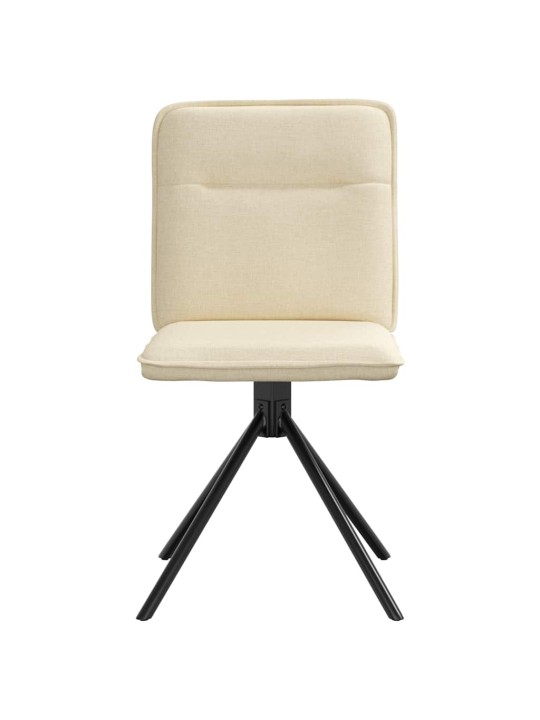 Jídelní židle 4 ks krémové textil