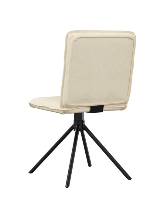 Jídelní židle 4 ks krémové textil