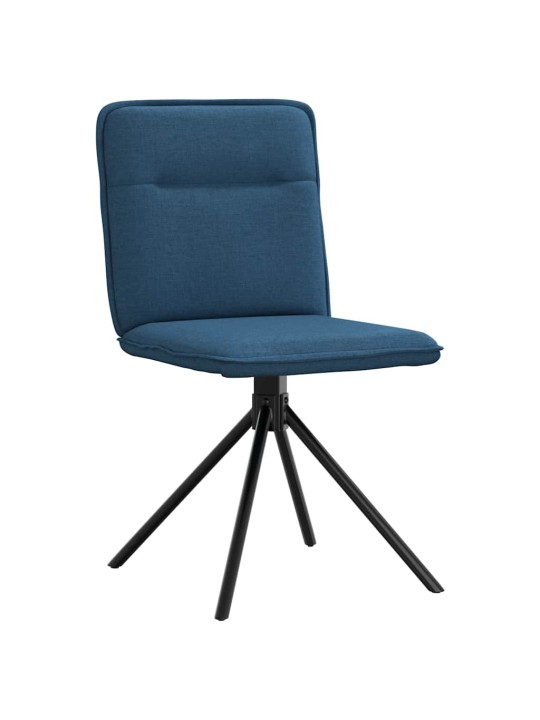 Jídelní židle 4 ks modré textil