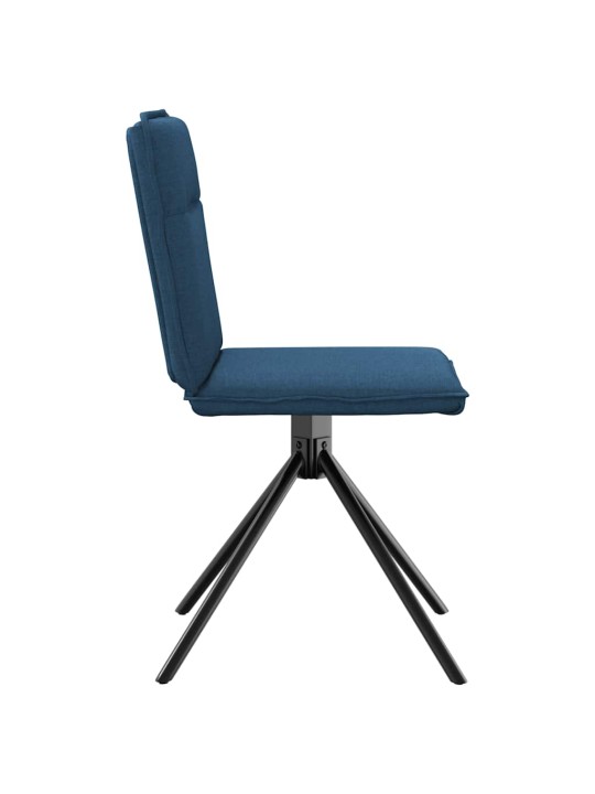 Jídelní židle 4 ks modré textil