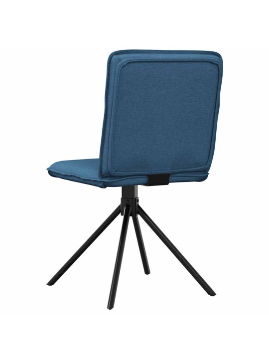 Jídelní židle 4 ks modré textil