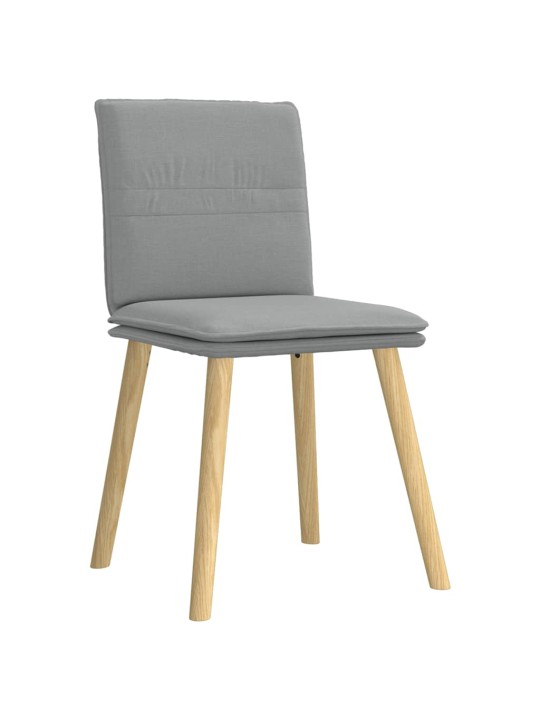 Jídelní židle 4 ks světle šedé textil