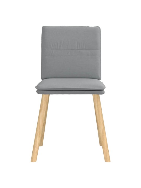 Jídelní židle 4 ks světle šedé textil