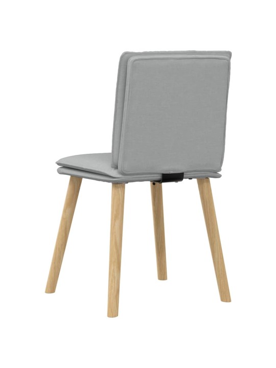 Jídelní židle 4 ks světle šedé textil