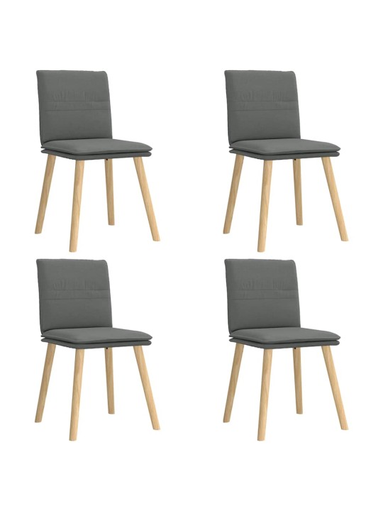 Jídelní židle 4 ks tmavě šedé textil