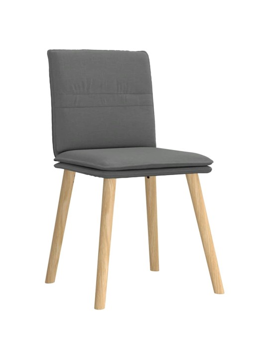 Jídelní židle 4 ks tmavě šedé textil
