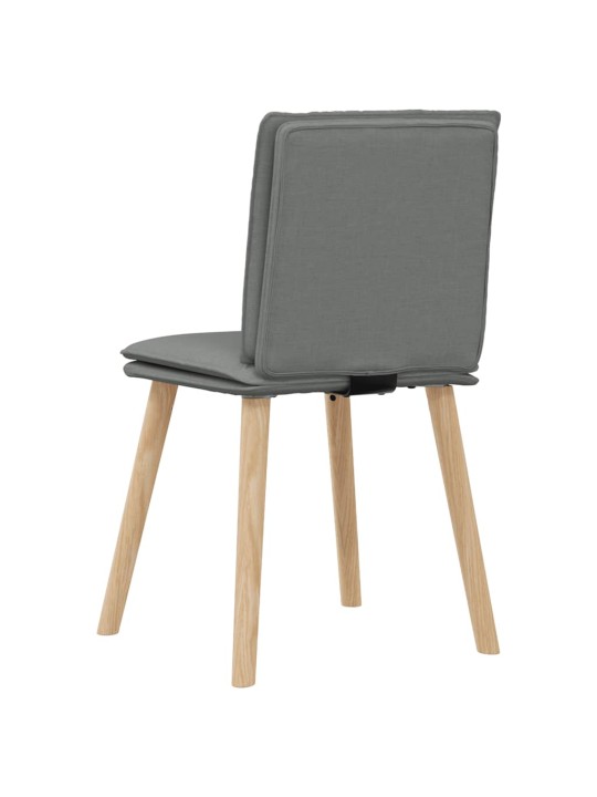 Jídelní židle 4 ks tmavě šedé textil