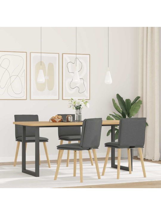 Jídelní židle 4 ks tmavě šedé textil