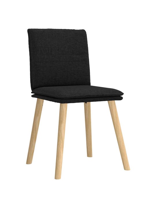 Jídelní židle 4 ks černé textil