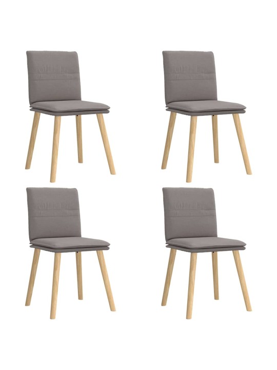 Jídelní židle 4 ks taupe textil