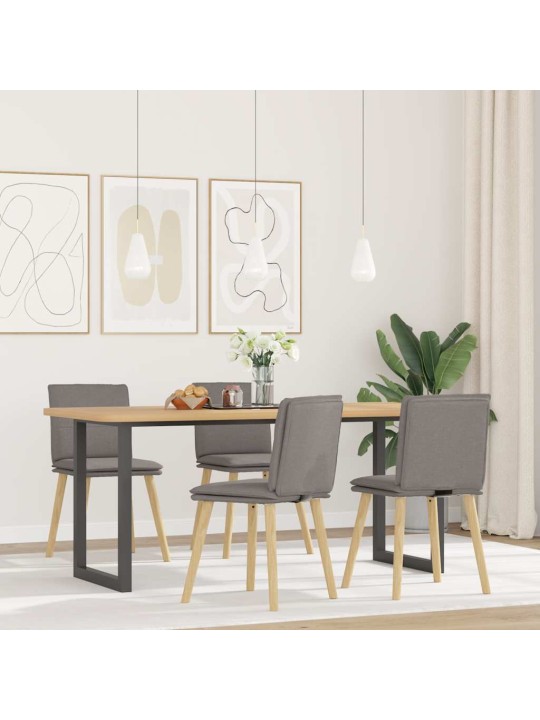 Jídelní židle 4 ks taupe textil