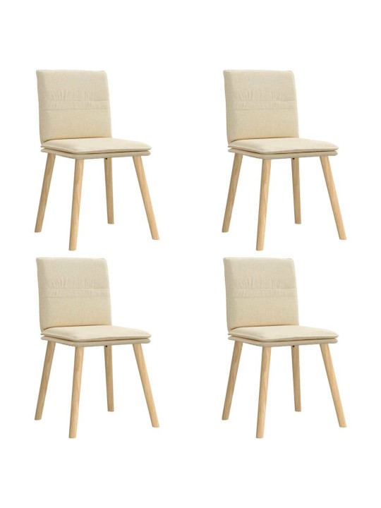 Jídelní židle 4 ks krémové textil