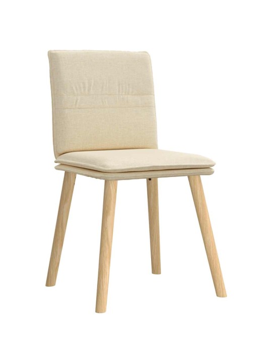 Jídelní židle 4 ks krémové textil