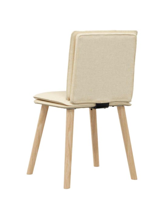 Jídelní židle 4 ks krémové textil