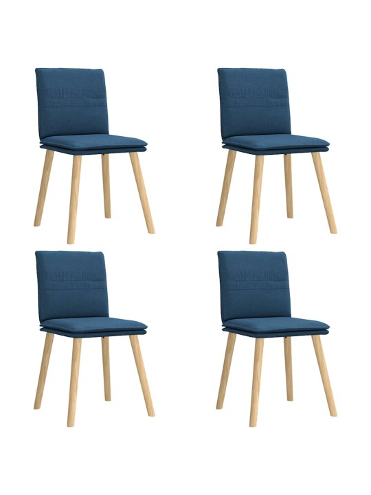 Jídelní židle 4 ks modré textil
