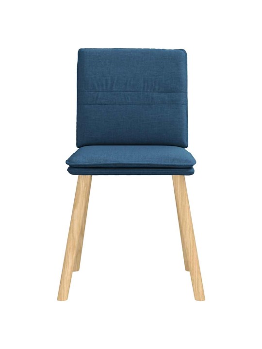 Jídelní židle 4 ks modré textil