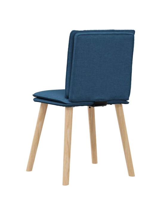 Jídelní židle 4 ks modré textil