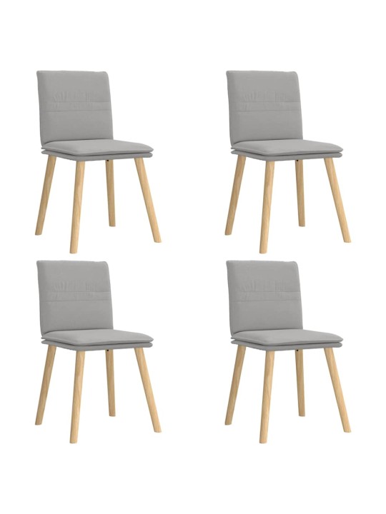 Otočné jídelní židle 4 ks oblak šedá textil