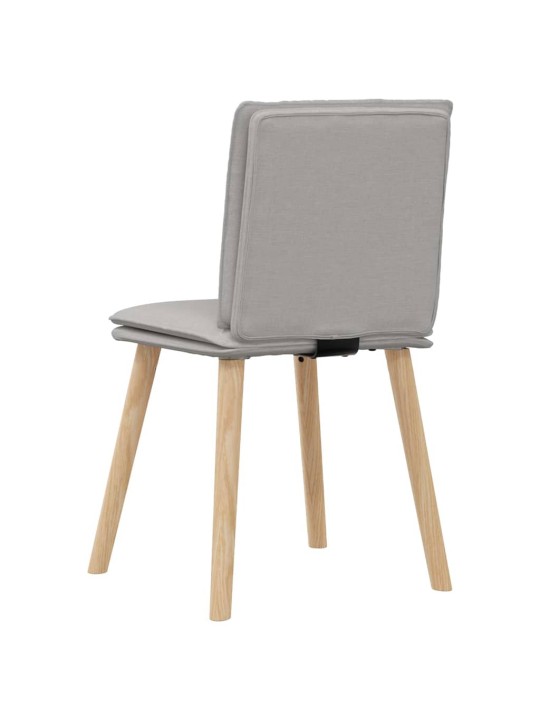 Otočné jídelní židle 4 ks oblak šedá textil