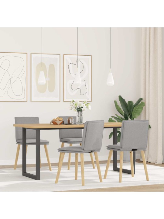 Otočné jídelní židle 4 ks oblak šedá textil