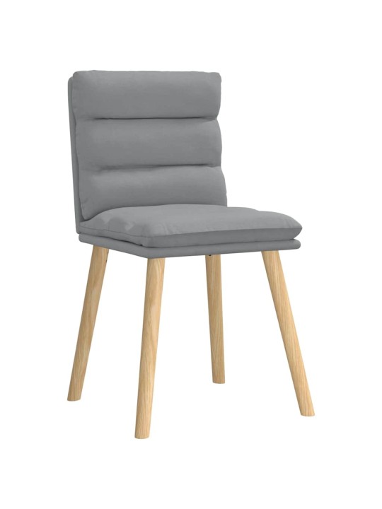 Jídelní židle 4 ks světle šedé textil