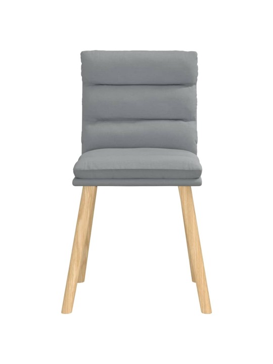 Jídelní židle 4 ks světle šedé textil