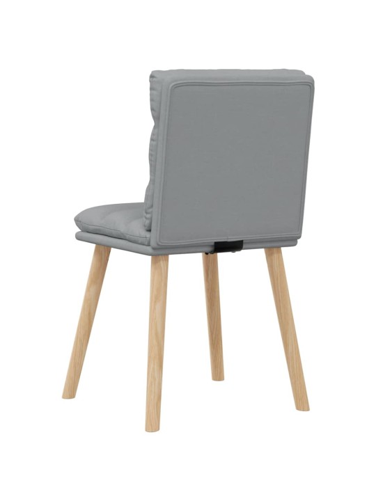 Jídelní židle 4 ks světle šedé textil