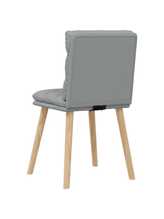 Jídelní židle 4 ks světle šedé textil