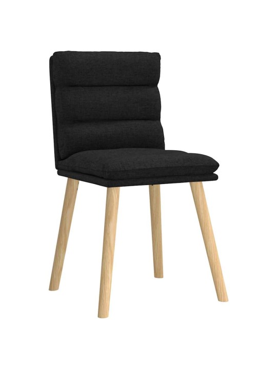 Jídelní židle 4 ks černé textil