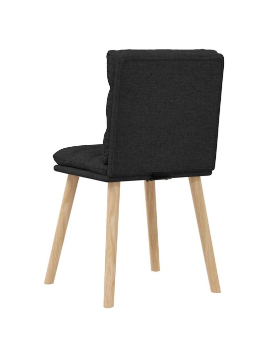 Jídelní židle 4 ks černé textil