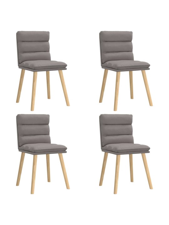 Jídelní židle 4 ks taupe textil