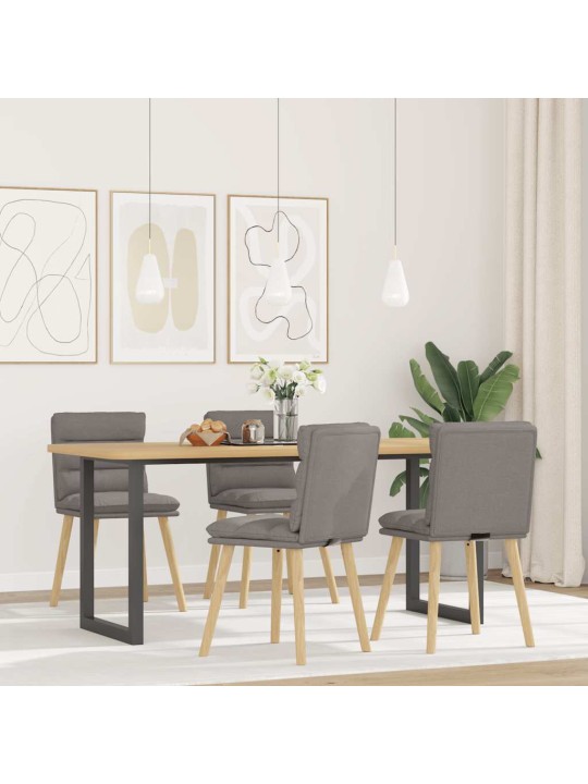 Jídelní židle 4 ks taupe textil