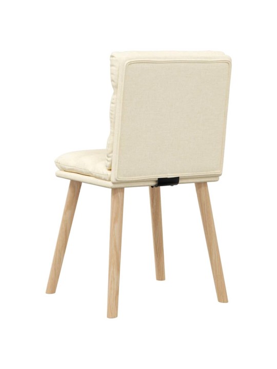 Jídelní židle 4 ks krémové textil